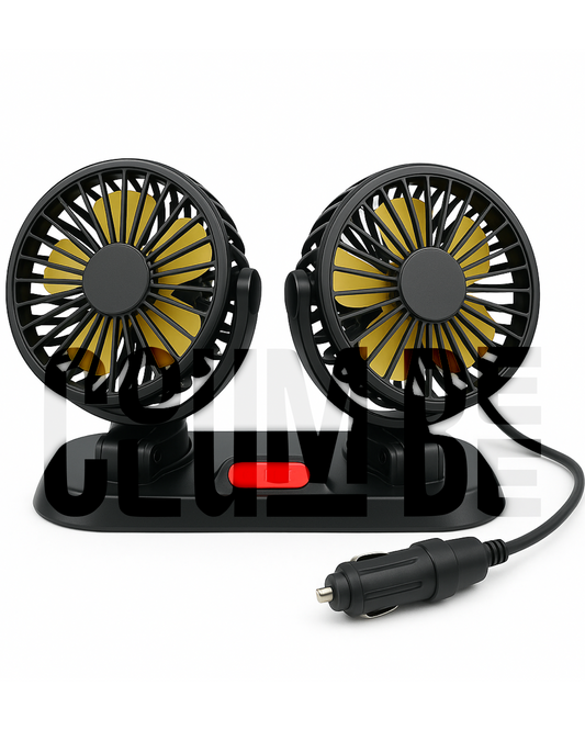 Ventilador doble 360º para automóviles: ¡enfríe su coche en segundos!